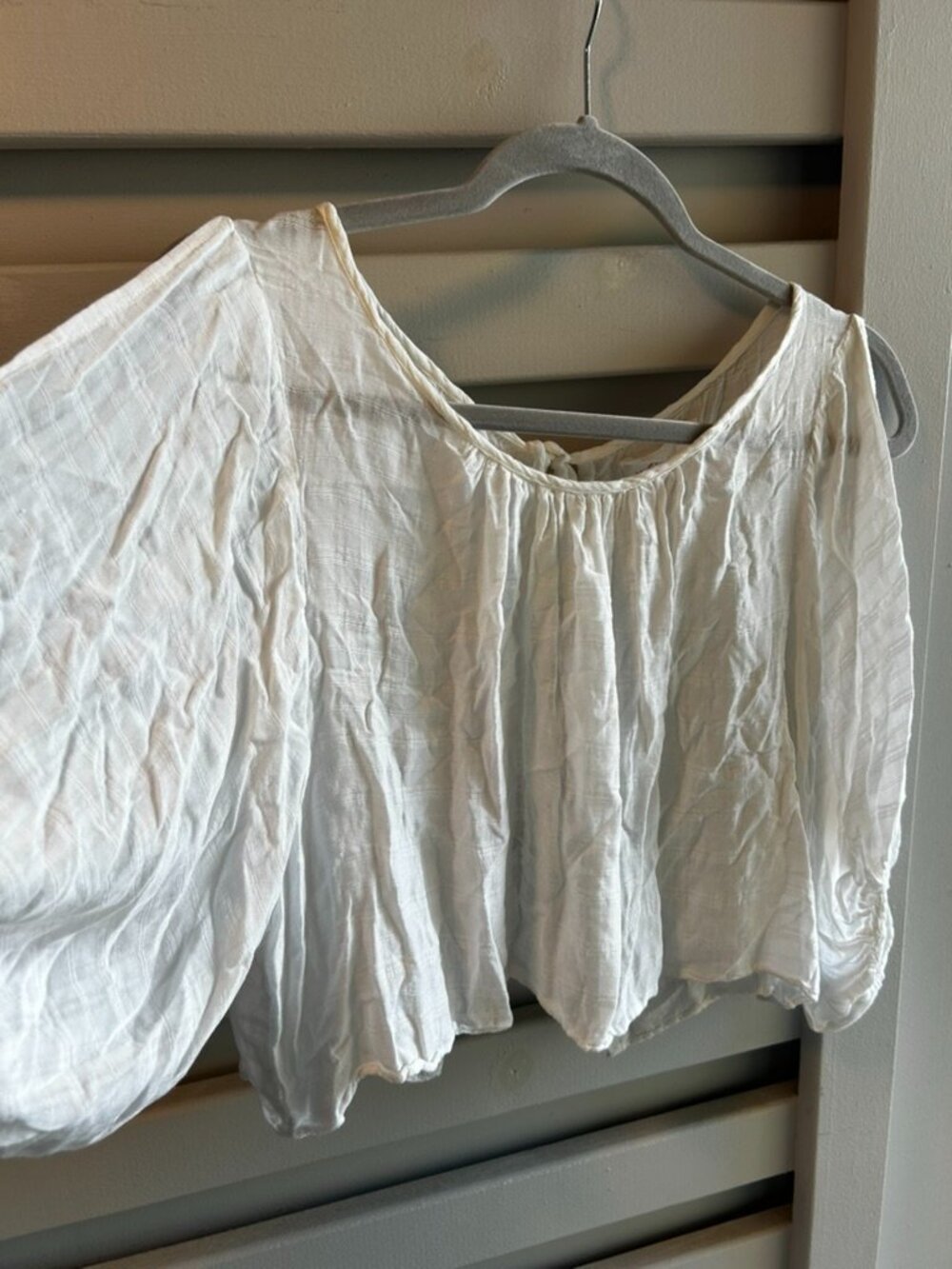 Lightweight White Blouse or Crop Top